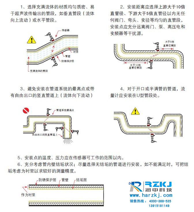 超声波流量计安装须知