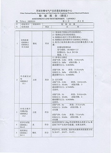 防爆合格证检验证书